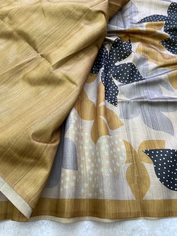 Soft_Tussar_Silk_sarees_with_Beautiful_Digital_Print_With_Attractive_Zari_Line_in_all_over_Saree_And_Digital_Print_Blouse_With_Tassels