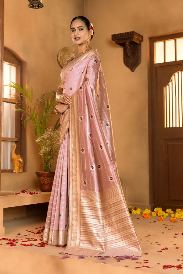 Dhanya_Purple_–_Blessed_Wedding_Special_|_Premium_Soft_Khadi_Linen_Saree_with_Design_Weaving_Pallu,_Traditional_Zari_Weaving_Border