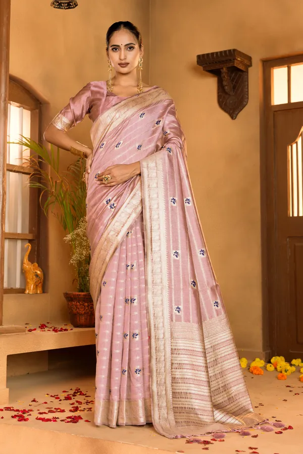Dhanya_Purple_–_Blessed_Wedding_Special_|_Premium_Soft_Khadi_Linen_Saree_with_Design_Weaving_Pallu,_Traditional_Zari_Weaving_Border