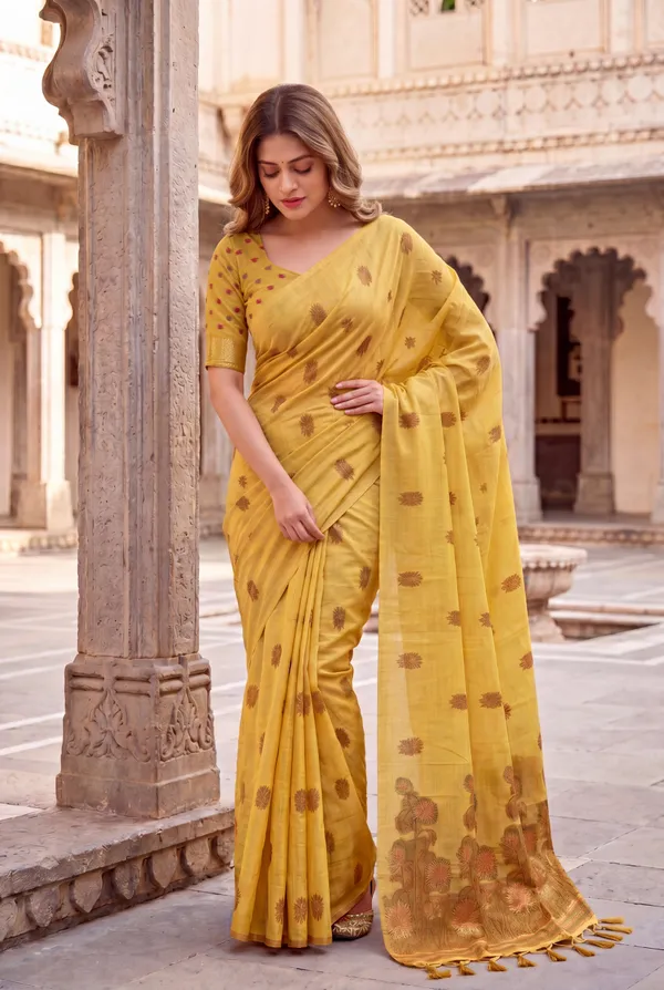 Grisha_2_Yellow_–_Floral_Pallu_Wedding_Special_|_Premium_Soft_Muga_Cotton_Saree_with_Colourful_Resham_Weaving_Flower_Design_Pallu