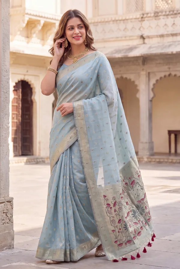 Pallavi_Sky_Blue_–_Cow_Pallu_Wedding_Special_|_Premium_Soft_Muga_Cotton_Paithani_Saree_with_Colourful_3D_Woven_Cow_Design_Pallu