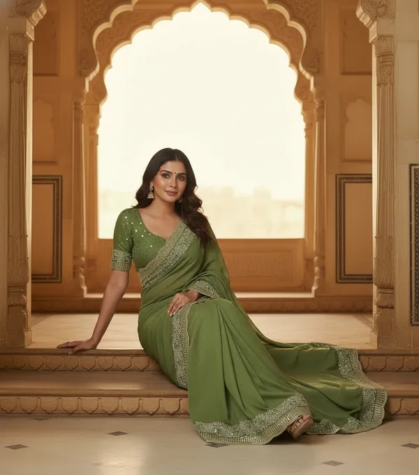Shimmer_Sitara_Fabric_sarees_with_Beautiful_Embroidery_&_Sequence_Work_With_Attractive_Cutwork_Border
