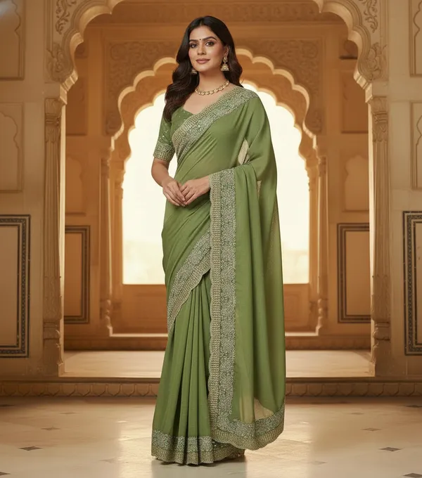 Shimmer_Sitara_Fabric_sarees_with_Beautiful_Embroidery_&_Sequence_Work_With_Attractive_Cutwork_Border