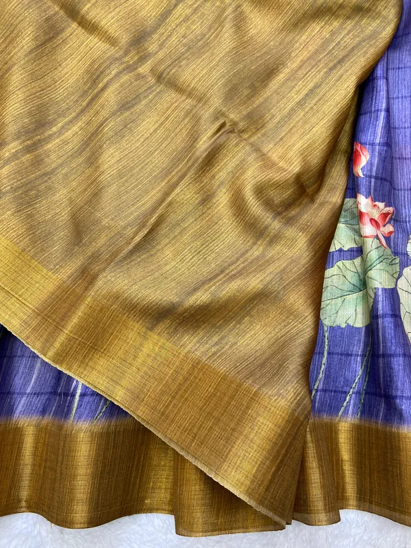 Avanti_Purple_–_Regal_Navratri_Special_|_Soft_Tussar_Silk_Saree_with_Print,_Border_&_Contrast_Print_Blouse_with_Tassels