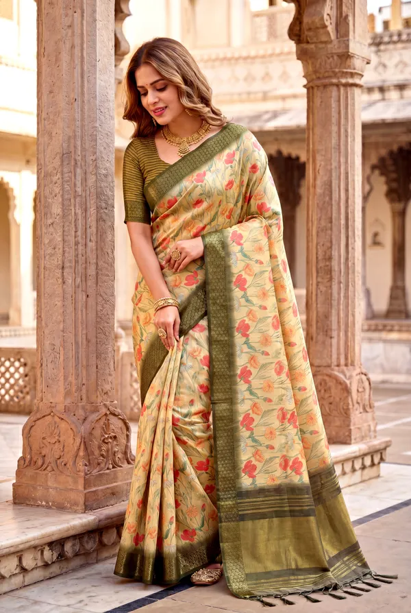 Mini_2_Green_–_Diwali_Special_|_Soft_Tissue_Silk_Saree_with_Digital_Print,_Border_&_Rich_Pallu,_Sequence_&_Contrast_Print_Blouse_with_Tassels