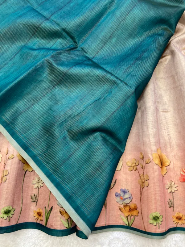 Chinmayi_Grey_&_Rama_Green_–_Blissful_Aesthetic_Edit_for_You_|_Soft_Tussar_Silk_Saree_with_Digital_Print,_Zari_Line_Saree_&_Digital_Print_Blouse