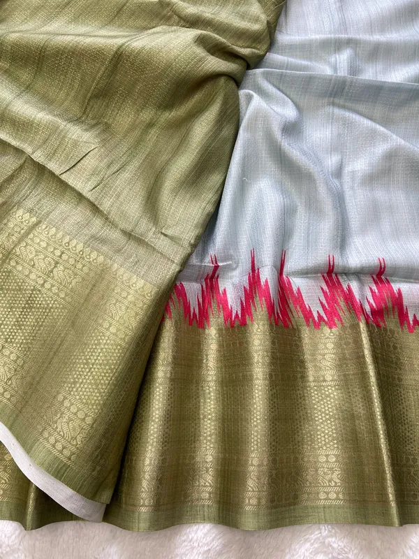 Nikita_Green_–_Victorious_Aesthetic_Edit_for_You_|_Soft_Kota_Saree_with_Print,_Pallu_&_Contrast_Print_Blouse_with_Tassels
