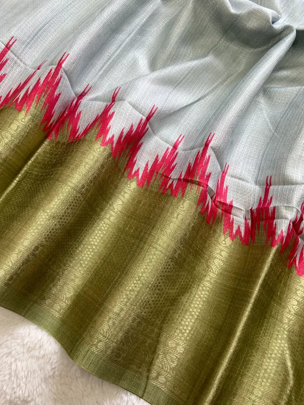 Nikita_Green_–_Victorious_Aesthetic_Edit_for_You_|_Soft_Kota_Saree_with_Print,_Pallu_&_Contrast_Print_Blouse_with_Tassels