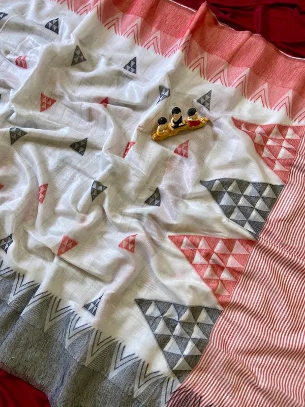 Bengali_White_–_Bengal_Style_Aesthetic_Edit_for_You_|_Premium_Soft_Bengali_Cotton_Saree_with_Colourful_Triangle_Resham_Weaving_Design_Pallu