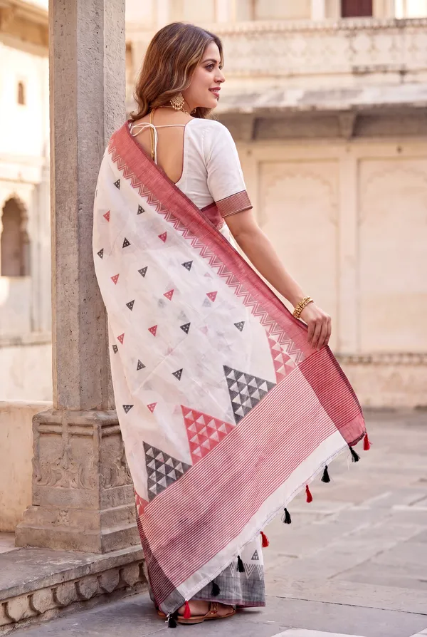 Bengali_White_–_Bengal_Style_Aesthetic_Edit_for_You_|_Premium_Soft_Bengali_Cotton_Saree_with_Colourful_Triangle_Resham_Weaving_Design_Pallu