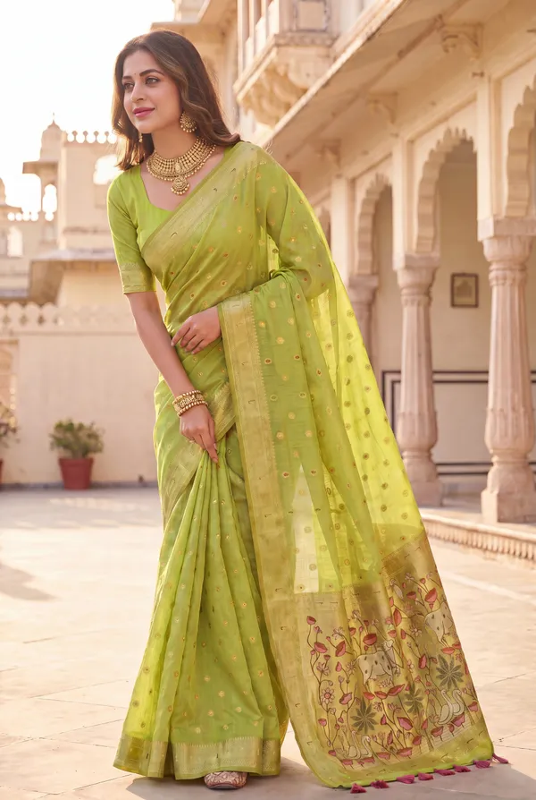 Pallavi_Green_–_Cow_Pallu_Wedding_Special_|_Premium_Soft_Muga_Cotton_Paithani_Saree_with_Colourful_3D_Woven_Cow_Design_Pallu