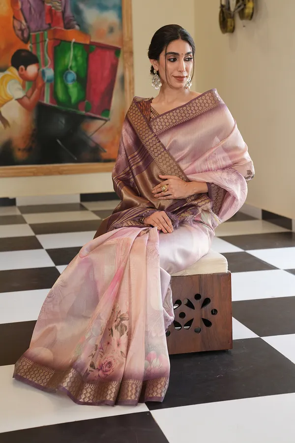 Savya_Wine_–_Diwali_Special_|_Soft_Tissue_Silk_Saree_with_Digital_Print,_Border_&_Rich_Pallu,_Sequence_&_Contrast_Print_Blouse_with_Tassels