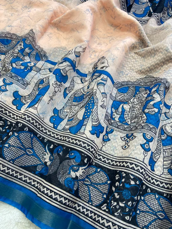 Radha_Rani_Rama_Green_–_Zari_Line_Aesthetic_Edit_for_You_|_Soft_Chanderi_Cotton_Saree_with_Digital_Print,_Zari_Line_Saree_&_Digital_Print_Blouse