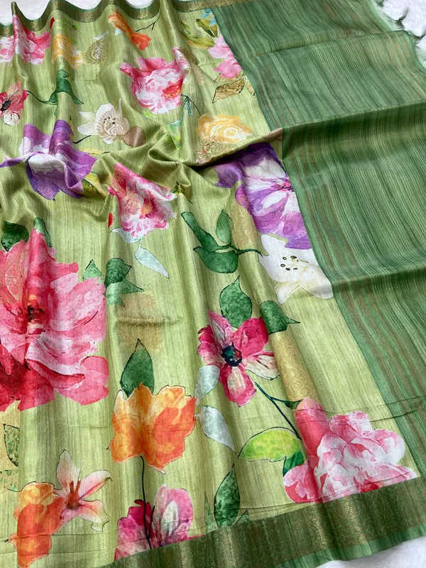 Misha_Green_–_Navratri_Special_|_Soft_Bhagalpuri_Silk_Saree_with_Digital_Print,_Border_Design_Saree_&_Digital_Print_Blouse_with_Tassels