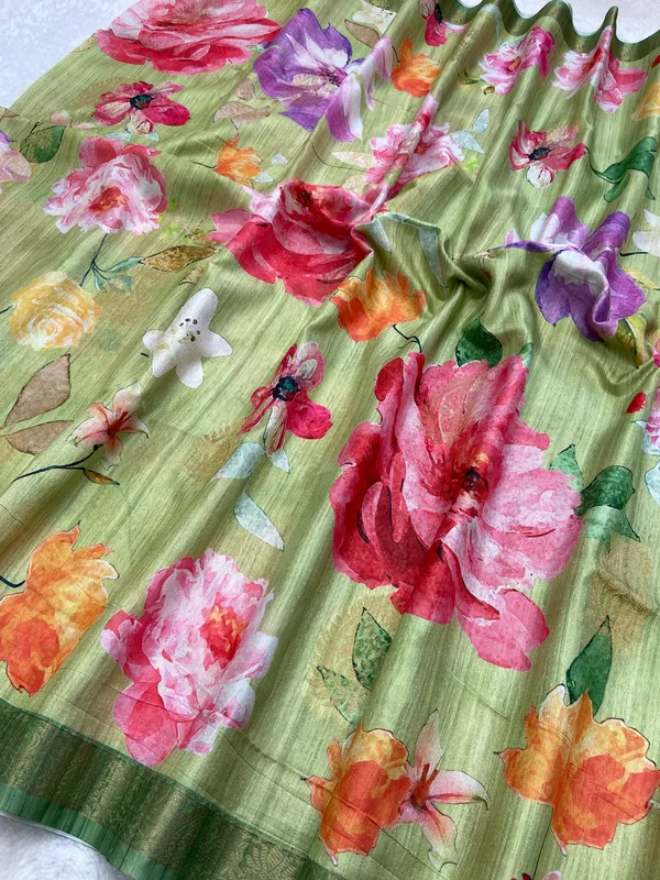 Misha_Green_–_Navratri_Special_|_Soft_Bhagalpuri_Silk_Saree_with_Digital_Print,_Border_Design_Saree_&_Digital_Print_Blouse_with_Tassels