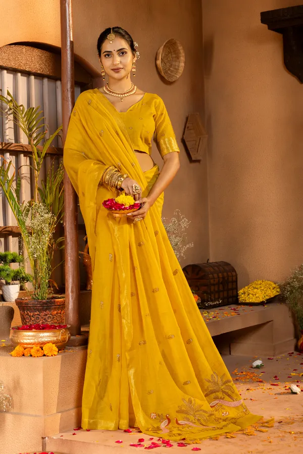 Kashish_Yellow_–_Alluring_Wedding_Special_|_Premium_Soft_Muga_Cotton_Saree_with_Colourful_Resham_Weaving_Peacock_Design_Pallu