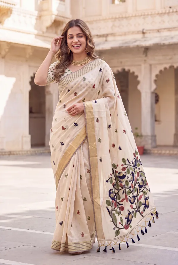 Chahat_2_Blue_–_Cherished_Wedding_Special_|_Premium_Soft_Muga_Cotton_Saree_with_Colourful_Resham_Weaving_Pallu,_Traditional_Zari_Weaving_Border