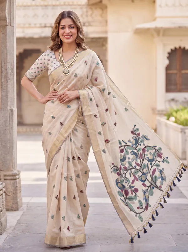 Chahat_2_Rama_Green_–_Cherished_Wedding_Special_|_Premium_Soft_Muga_Cotton_Saree_with_Colourful_Resham_Weaving_Pallu,_Traditional_Zari_Weaving_Border