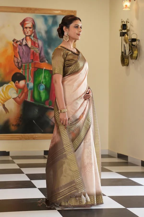 Savya_Green_–_Diwali_Special_|_Soft_Tissue_Silk_Saree_with_Digital_Print,_Border_&_Rich_Pallu,_Sequence_&_Contrast_Print_Blouse_with_Tassels