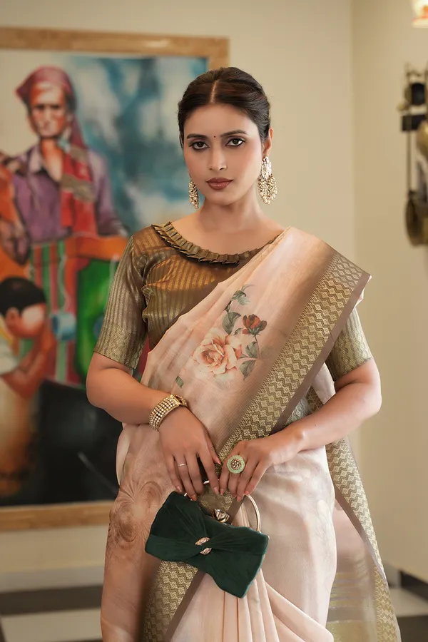 Savya_Green_–_Diwali_Special_|_Soft_Tissue_Silk_Saree_with_Digital_Print,_Border_&_Rich_Pallu,_Sequence_&_Contrast_Print_Blouse_with_Tassels