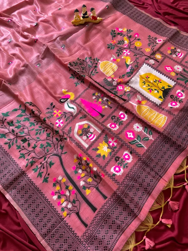 Yashira_Pink_–_Peacock_Pallu_Wedding_Special_|_Premium_Soft_Jamdani_Cotton_Saree_with_Colourful_3D_Woven_Peacock_Design_Pallu