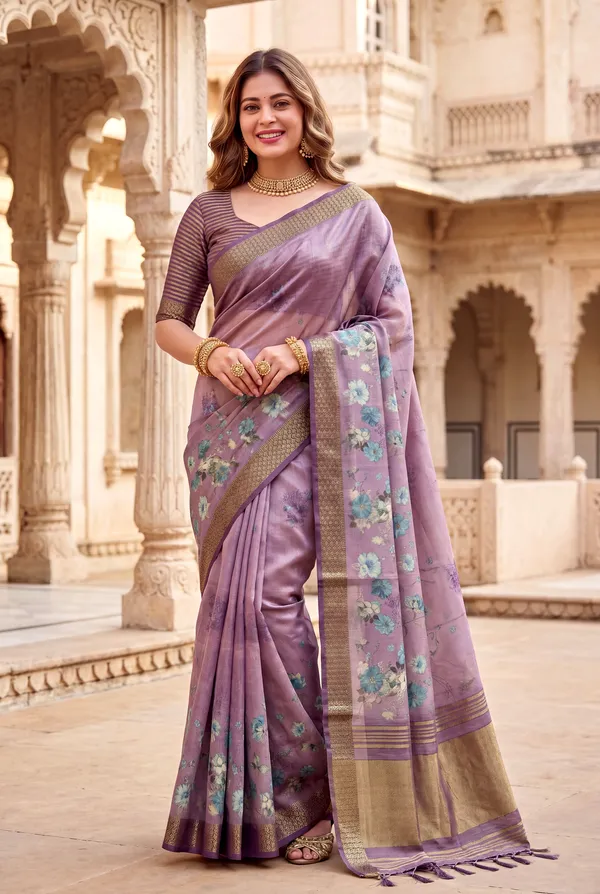 Vaanya_2_Purple_–_Diwali_Special_|_Soft_Tissue_Silk_Saree_with_Digital_Print,_Border_&_Rich_Pallu,_Sequence_&_Contrast_Print_Blouse_with_Tassels