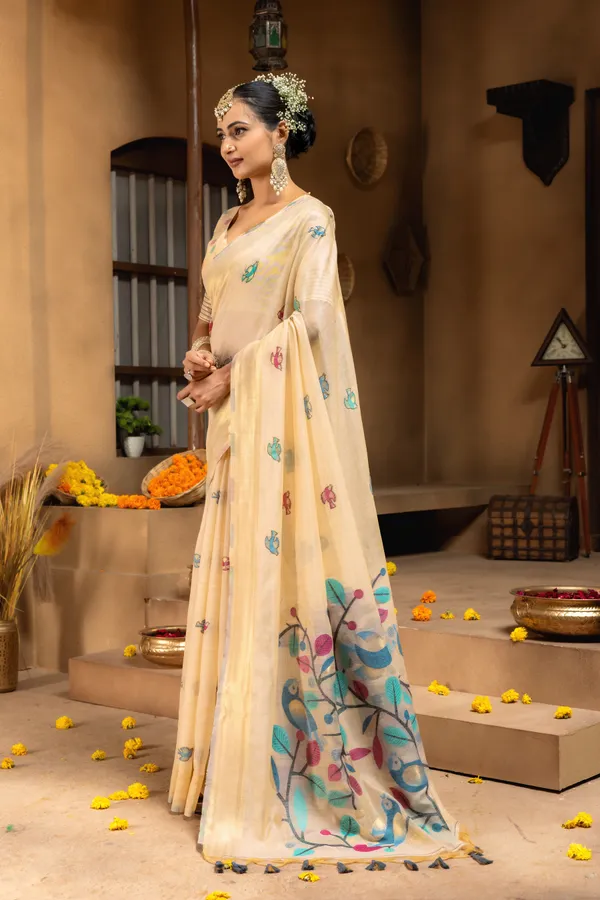Chahat_Rama_Green_–_Cherished_Wedding_Special_|_Premium_Soft_Muga_Cotton_Saree_with_Colourful_Resham_Weaving_Pallu,_Traditional_Zari_Weaving_Border