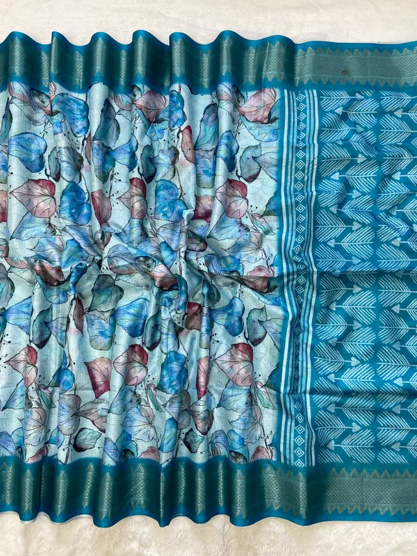Neelima_Rama_Green_–_Aesthetic_Edit_for_You_|_Soft_Kota_Saree_with_Print,_Pallu_&_Contrast_Print_Blouse_with_Tassels