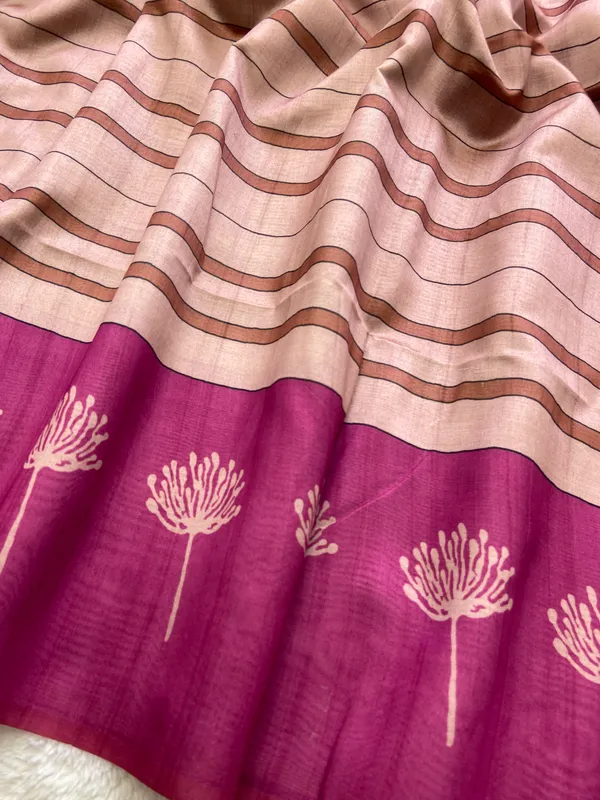 Tashi_Pink_–_Auspicious_Navratri_Special_|_Soft_Tussar_Silk_Saree_with_Digital_Print,_Border_&_Contrast_Print_Blouse_with_Tassels