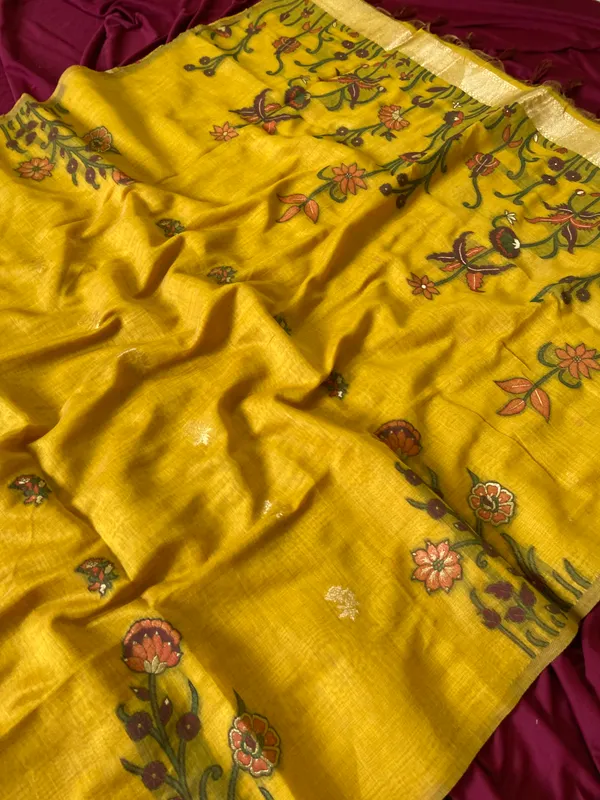 Amrusha_Yellow_–_Floral_Pallu_Wedding_Special_|_Premium_Soft_Muga_Cotton_Saree_with_Colourful_Resham_Weaving_Flower_Design_Pallu