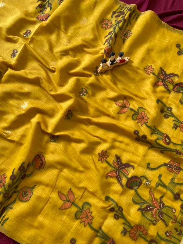 Amrusha_Yellow_–_Floral_Pallu_Wedding_Special_|_Premium_Soft_Muga_Cotton_Saree_with_Colourful_Resham_Weaving_Flower_Design_Pallu