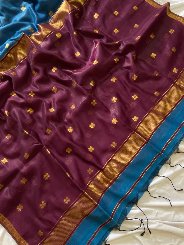 Jasleen_Purple_&_Blue_–_Wedding_Special_|_Original_Maheswari_Cotton_Silk_Saree_with_Kanchipuram_Rich_Gold-Toned_Woven_Butti_Zari_Work,_Zari_Border