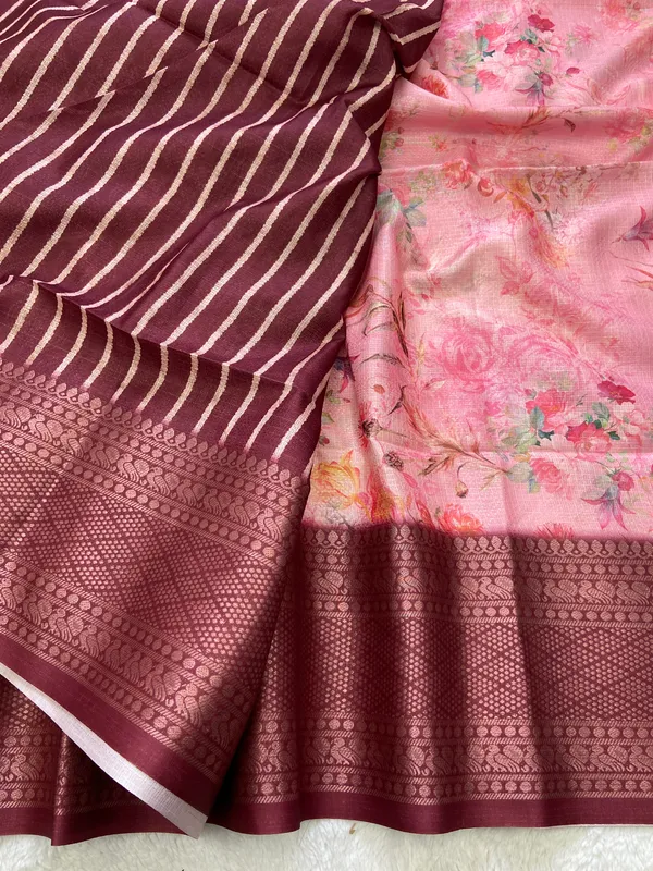 Pahal_Pink_–_Aesthetic_Edit_for_You_|_Soft_Kota_Saree_with_Print,_Pallu_&_Contrast_Print_Blouse_with_Tassels