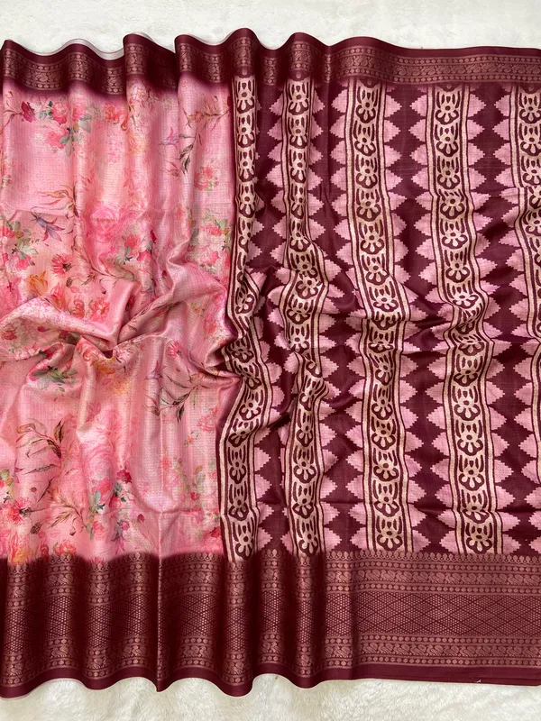 Pahal_Pink_–_Aesthetic_Edit_for_You_|_Soft_Kota_Saree_with_Print,_Pallu_&_Contrast_Print_Blouse_with_Tassels