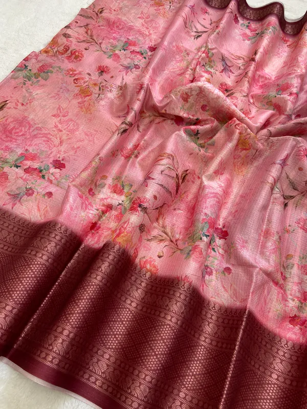 Pahal_Pink_–_Aesthetic_Edit_for_You_|_Soft_Kota_Saree_with_Print,_Pallu_&_Contrast_Print_Blouse_with_Tassels