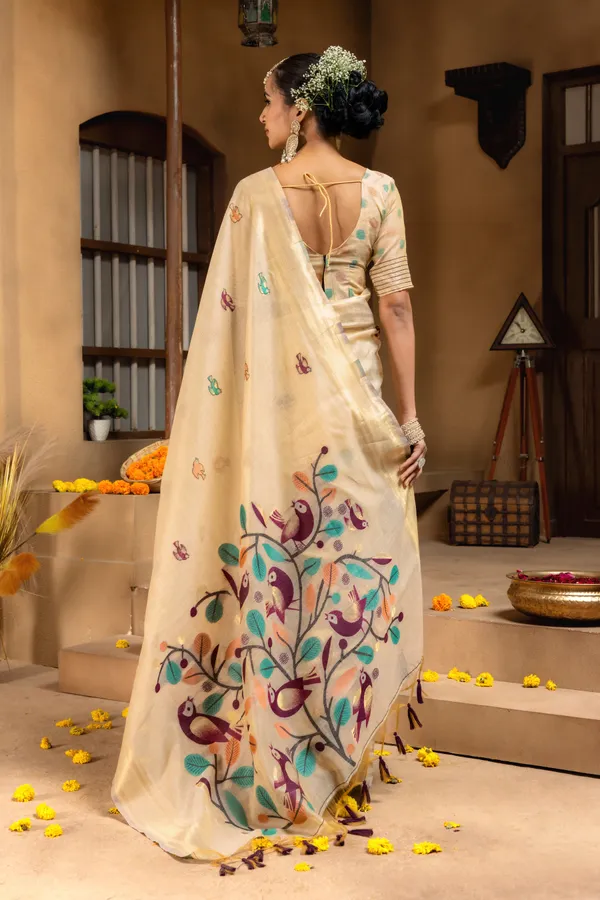 Chahat_Wine_–_Cherished_Wedding_Special_|_Premium_Soft_Muga_Cotton_Saree_with_Colourful_Resham_Weaving_Pallu,_Traditional_Zari_Weaving_Border