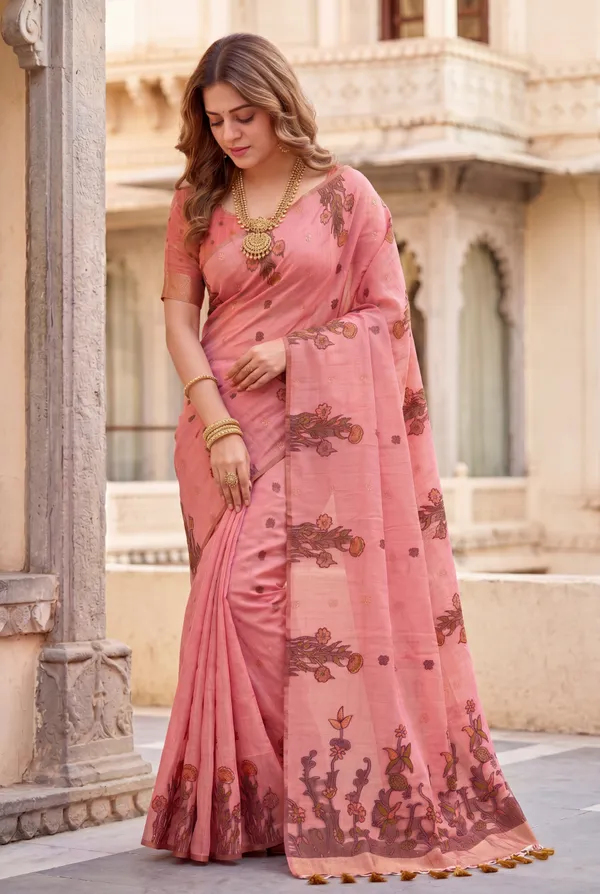 Amrusha_Pink_–_Floral_Pallu_Wedding_Special_|_Premium_Soft_Muga_Cotton_Saree_with_Colourful_Resham_Weaving_Flower_Design_Pallu