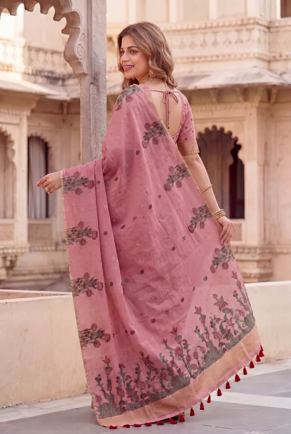 Amrusha_Pink_–_Floral_Pallu_Wedding_Special_|_Premium_Soft_Muga_Cotton_Saree_with_Colourful_Resham_Weaving_Flower_Design_Pallu