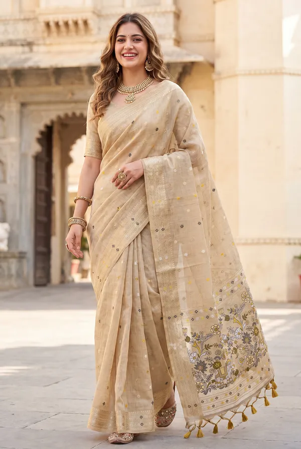 Gowri_Cream_–_Divine_Wedding_Special_|_Premium_Soft_Muga_Cotton_Paithani_Saree_with_Colourful_3D_Woven_Elephant_Design_Pallu