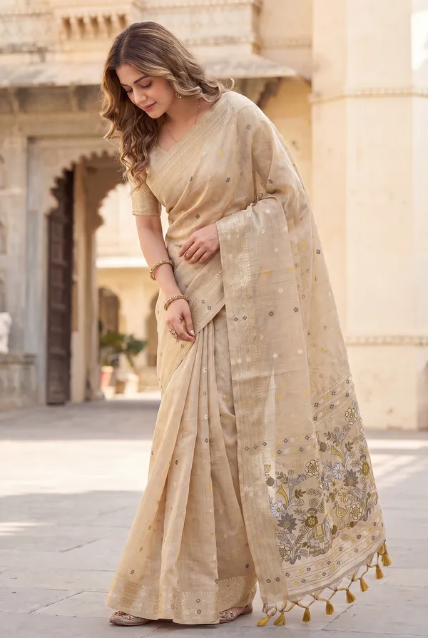 Gowri_Cream_–_Divine_Wedding_Special_|_Premium_Soft_Muga_Cotton_Paithani_Saree_with_Colourful_3D_Woven_Elephant_Design_Pallu