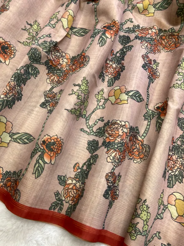 Soft_Tussar_Silk__sarees_with_Beautiful_Digital_Print_With_Attractive_Zari_Line_Saree_And_Digital_Print_Blouse_With_Tassels