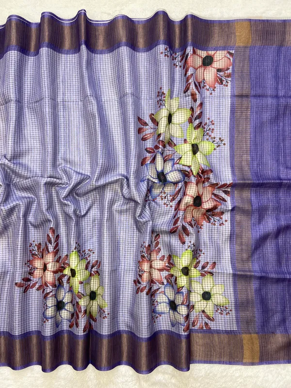 Harshita_Purple_–_Joyful_Aesthetic_Edit_for_You_|_Soft_Tussar_Silk_Saree_with_Digital_Print,_Checks_Design_Saree_&_Digital_Print_Blouse_with_Tassels