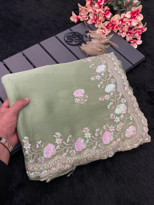 Soft_Jimmy_Chu_sarees_with_Beautiful_Embroidery_&_Sequence_Work_With_Attractive_Border_And_Heavy_Embroidery_&_Sequence_Work_Running_Blouse_in_new_styles_n_new_look