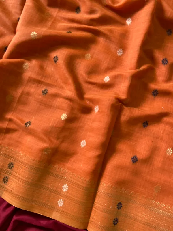 Gowri_Orange_–_Divine_Wedding_Special_|_Premium_Soft_Muga_Cotton_Paithani_Saree_with_Colourful_3D_Woven_Elephant_Design_Pallu