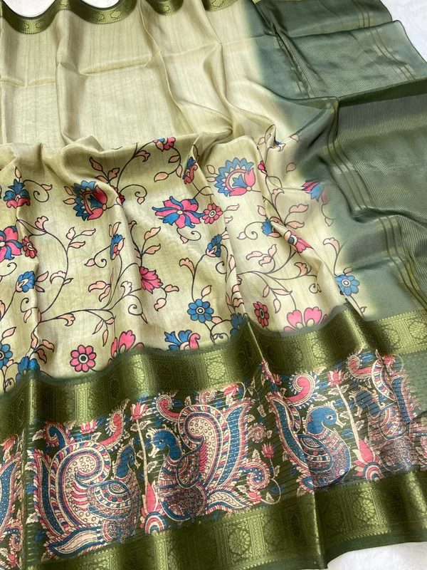 Soft_Maheshwari_Tissue_Silk_sarees_with_Beautiful_Digital_Print_With_Attractive_Border_&_Rich_Pallu_With_Sequence_And_Contrast_Print_Blouse_With_Tassels