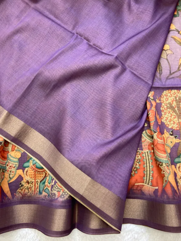 Pritha_Purple_–_Navratri_Special_|_Soft_Tussar_Silk_Saree_with_Digital_Print,_Border_&_Contrast_Print_Blouse_with_Tassels