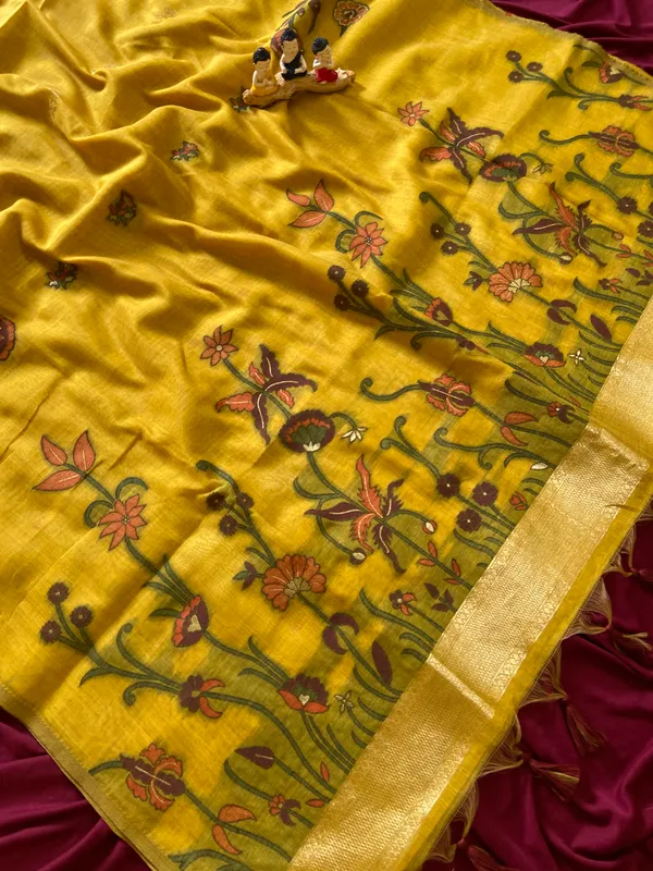 Amrusha_Yellow_–_Floral_Pallu_Wedding_Special_|_Premium_Soft_Muga_Cotton_Saree_with_Colourful_Resham_Weaving_Flower_Design_Pallu
