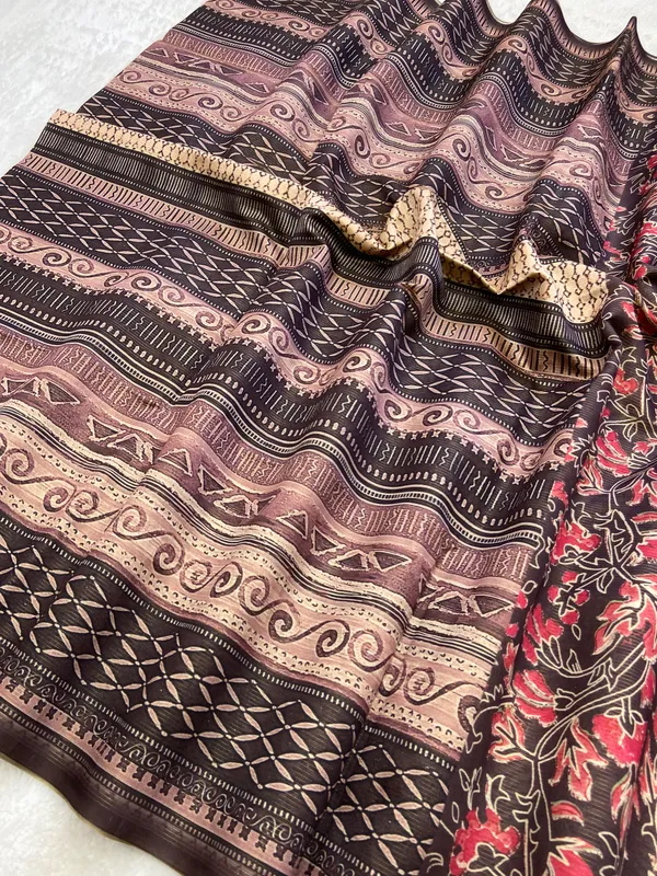 Soft_Tussar_Silk__sarees_with_Beautiful_Digital_Print_With_Attractive_Zari_Line_Saree_And_Digital_Print_Blouse_With_Tassels