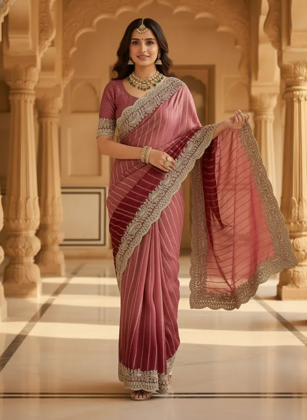 Kajju_Katri_Pedding_sarees_with_Beautiful_Embroidery_&_Sequence_Work_With_Attractive_Cutwork_Border_And_Heavy_Embroidery_&_Sequence_Work_Blouse