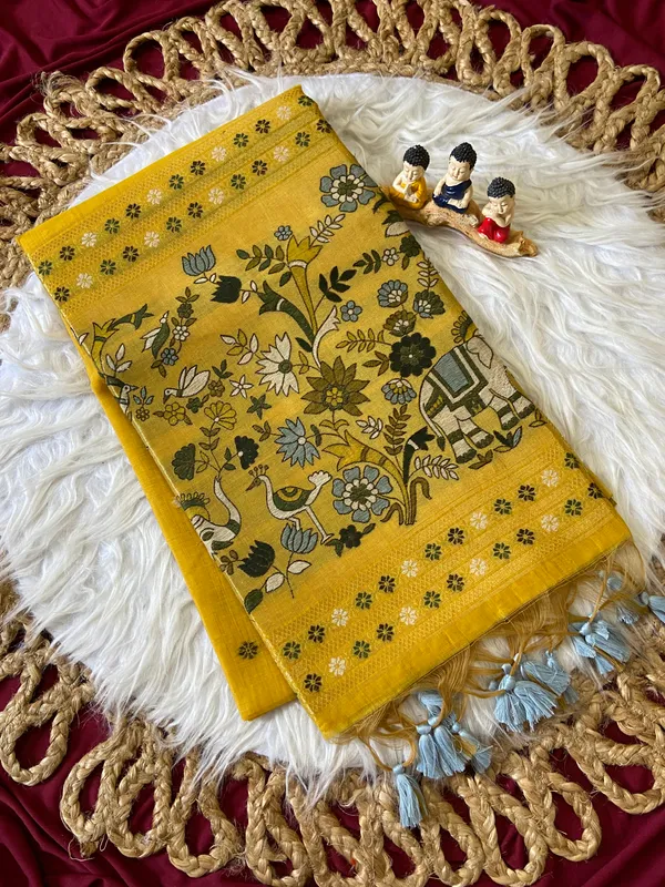 Gowri_Yellow_–_Divine_Wedding_Special_|_Premium_Soft_Muga_Cotton_Paithani_Saree_with_Colourful_3D_Woven_Elephant_Design_Pallu